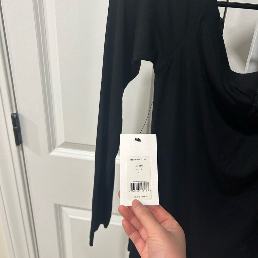 Bailey 44 Black Cutout Long Sleeve Top - Picture 4 of 5